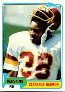 1981 Topps Football Card Clarence Harmon Washington Redskins sk60442