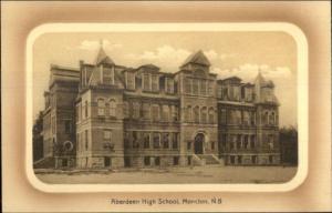 Moncton NB Aberdeen High School c1910 Postcard