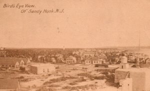 Sandy Hook NJ Birds Eye View Postcard New Jersey