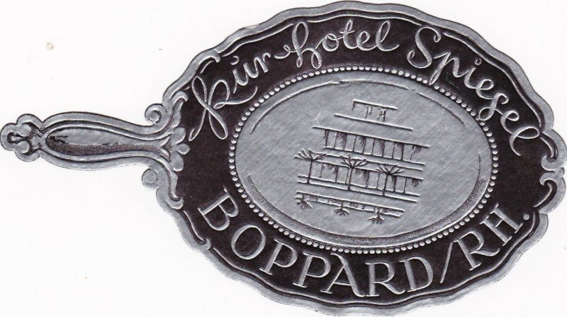 Germany Boppard Kurhotel Spiegel Vintage Luggage Label sk1175