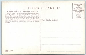 c1910s Belfast Ireland Albert Memorial Clock Tower Square Street Scene Trams