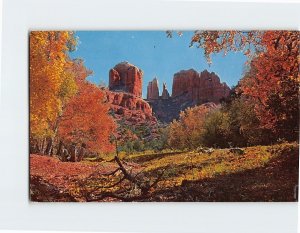 Postcard Courthouse Rock In Beautiful Oak Creek Canyon, Arizona