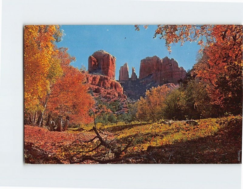 Postcard Courthouse Rock In Beautiful Oak Creek Canyon, Arizona