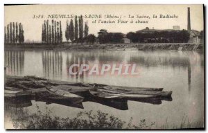 Old Postcard Neuville sur Saone The Saone The Badische and the old lime kiln