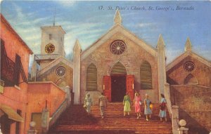 St. George's Bermuda 1940s Postcard St. Peter's Church