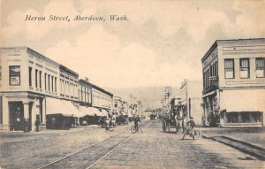 Aberdeen Washington scene on Heron Street vintage pc DD5729