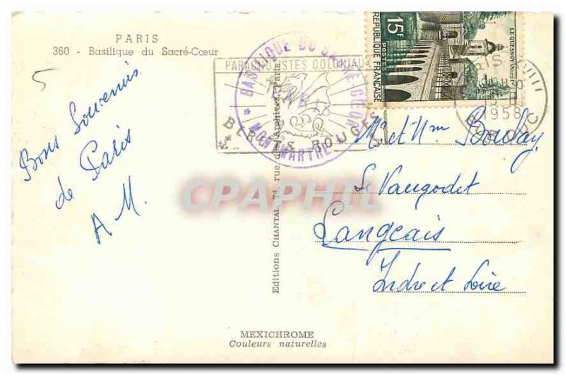 Old Postcard Paris Sacre Coeur Basilica