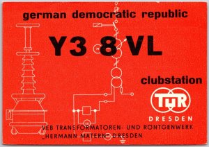 German Democratic Republic Y3 8 VL Clubstation Postcard