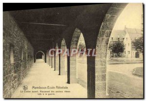 Old Postcard Maredsous Abbey Church The open cloister monument old students k...