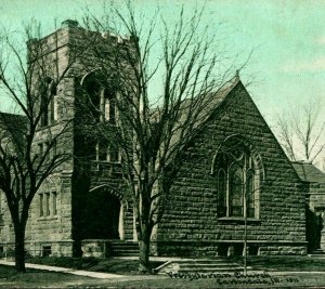 Presbyterian Church Carbondale Illinois IL 1911 Vtg Postcard Photoette