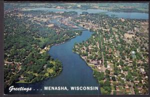 Greetings From Menasha,WI Bird's Eye View