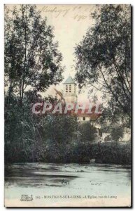 Montigny sur Loing Old Postcard L & # 39eglise due Loing