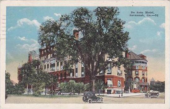 Georgia Savannah De Soto Hotel 1922