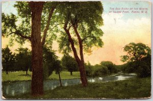 1910 The Red River Of The North Island Park Fargo North Dakota Posted Postcard
