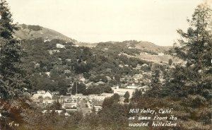 Postcard RPPC 1941  California Mill Valley Birdseye View 23-1083