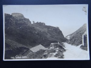 Cornwall TINTAGEL CASTLE foot path c1920's RP Postcard by Hawke