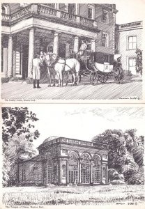 The Family Coach Weston Park Shropshire 2x Painting Postcard s