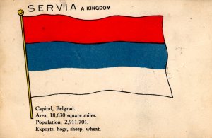 Servia - A Kingdom - Flag - Capital - Belgrad - c1910