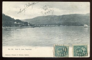 h2401 - ANSE ST. JEAN Quebec Postcard 1906 Panoramic View by Pruneau & Kirouac