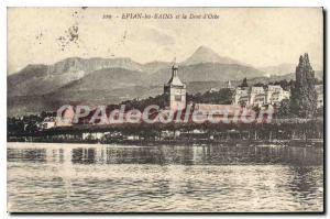 Old Postcard Evian Les Bains And Dent D'Oche