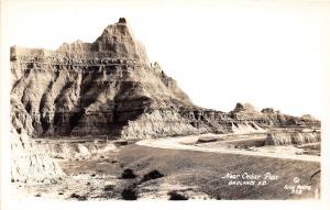 South Dakota SD Real Photo RPPC Postcard c1950 BADLANDS Near CEDAR PASS