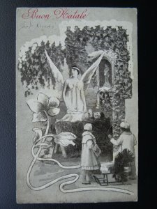 Italy Christmas Art Nouveau BOUN NATALE c1908 Postcard by M.N.& C. of Milano