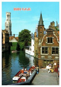 Brugge Rozenhoedkaai Huidevettershuis City Historic Landmark Chrome Postcard UNP 