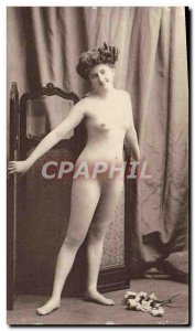 Postcard Old erotic Nude Woman