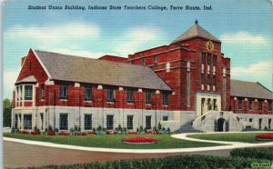 1940s Student Union Indiana State Teachers College Terre Haute Indiana Postcard