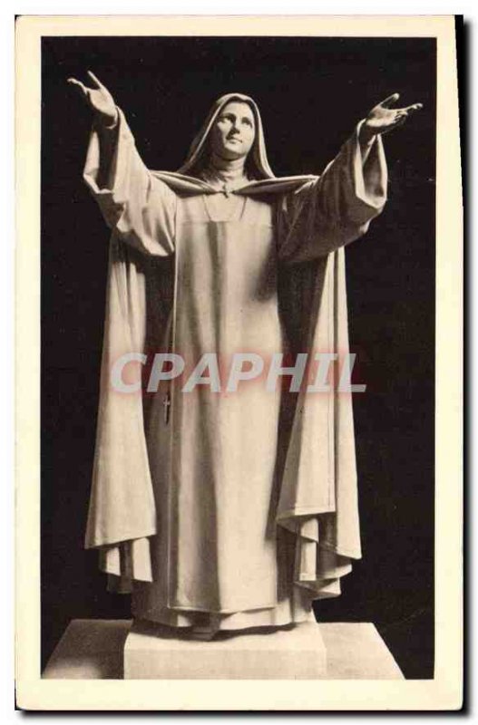 Postcard Old Basilica of Lisieux The Crypt Statue of St. Therese