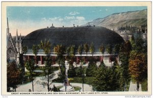 Great Mormon Tabernacle and Sea-Gull Monument,Salt Lake City,Utah,00-10s