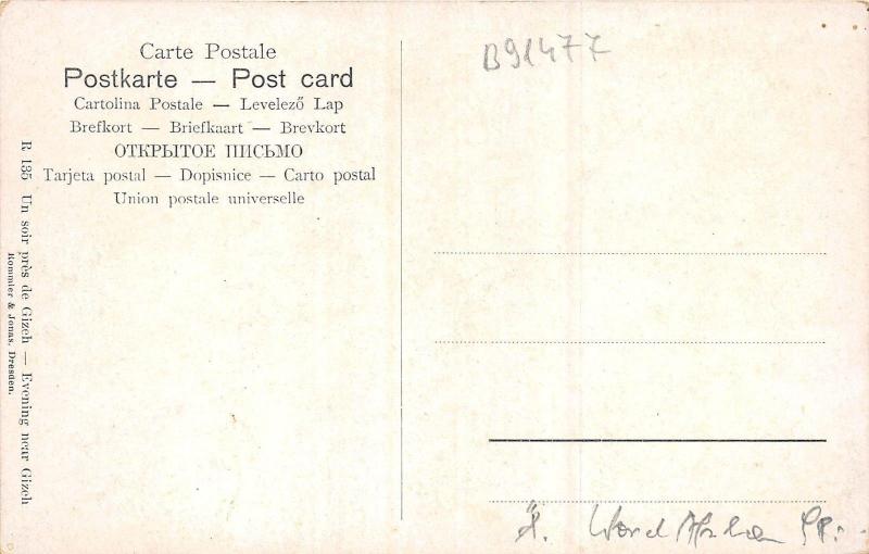 B91477 evening near gizeh egypt types folklore