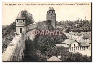 Old Postcard Fougeres (I and V) Le Vieux Chateau Party of North Coast rampart...