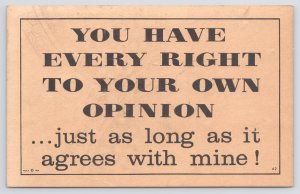 Paula~c1964~You Have Every Right To Your Own Opinion~Long As It Is Mine~Vintage