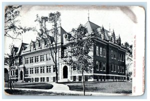 c1905 Morse High School Building Bath Maine ME Unposted Antique Postcard