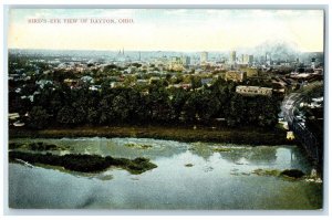 c1910 Bird's Eye View of River Dayton Ohio OH Antique Unposted Postcard