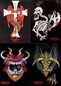 Lot of 4 postcards  Alchemy Sinistrus  Made in England 1990