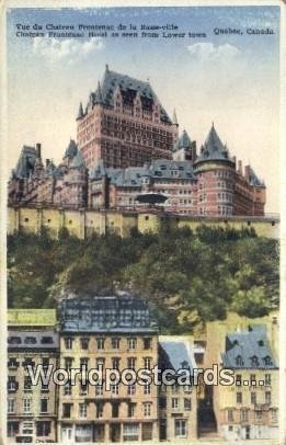 Chateau Frontenac Hotel Quebec Canada Unused 