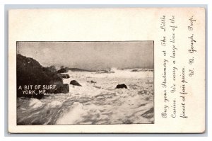 Surf on Rocks Little Casino Advertisement York Maine ME UNP UDB Postcard Y7