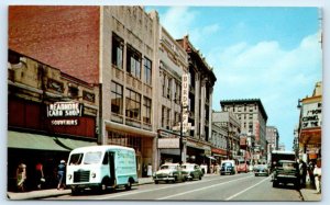 LOUISVILLE, KY Kentucky ~ FOURTH STREET SCENE c1950s Readmore Card Shop Postcard