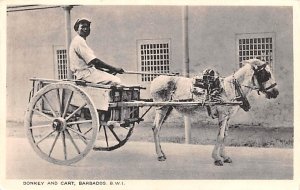 Donkey and Cart Barbados, West Indies Unused 