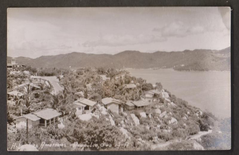 View Of Vacation Homes, Acapulco, Mexico - Real Photo - Unused 1950s