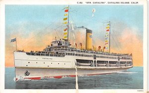 Str Catalina Ferry & Paddle Boats Ship Unused 