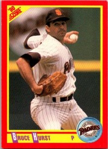 1990 Score Baseball Card Bruce Hurst San Diego Padres sk2687