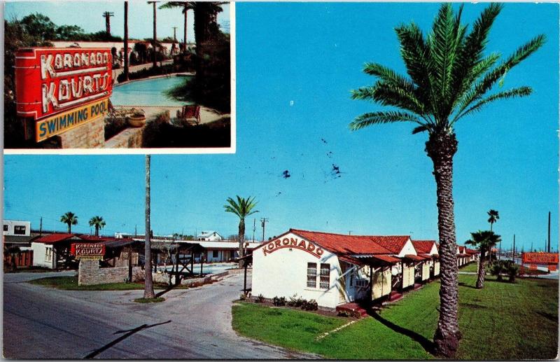 Koronado Kourts Motel Corpus Christi TX c1965 Vintage Postcard M03