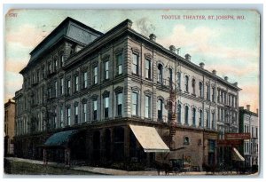 1910 Tootle Theater Exterior Building Road St. Joseph Missouri Vintage Postcard