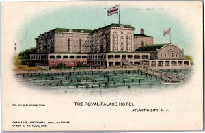 The Royal Palace Hotel Atlantic City NJ Undivided Back Vintage Postcard S02