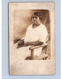 J94/ Interesting RPPC Postcard c1910 Black Americana African American Woman 226