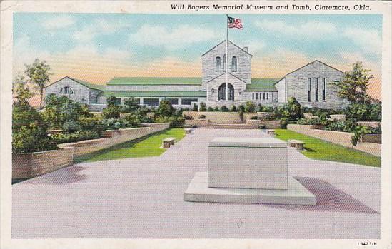 Oklahoma Claremore Will Rogers Memorial Museum And Tomb 1945