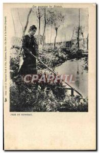 Old Postcard Folklore Peasants France Pres Creek